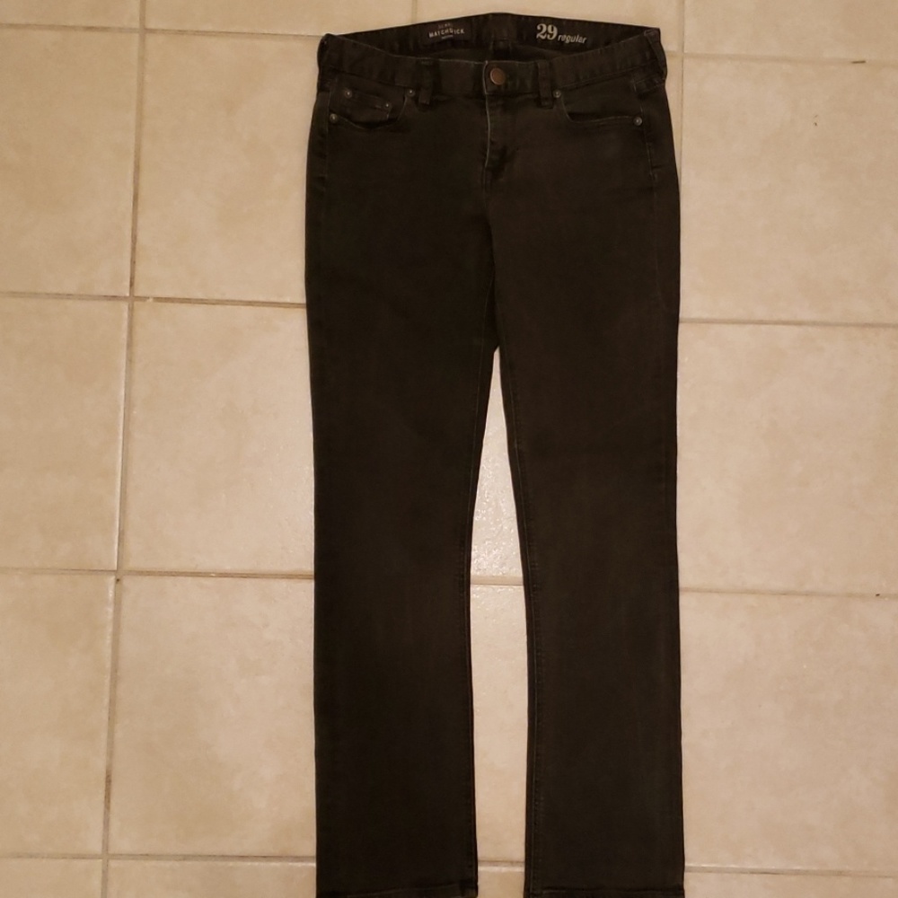 Jcrew Matchstick Black Denim Jean Size 29